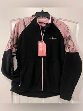 Ladies size Large- Habit- RealTree pink and black camouflage jacket/ new with